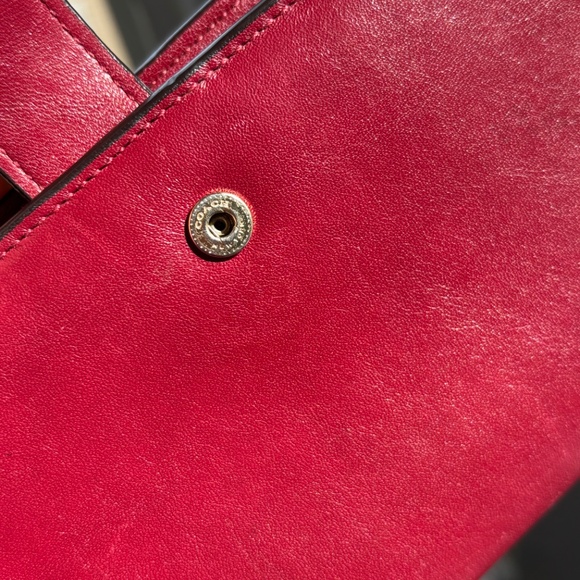 Coach Slim Wallet Red Smooth Leather - Picture 3 of 10